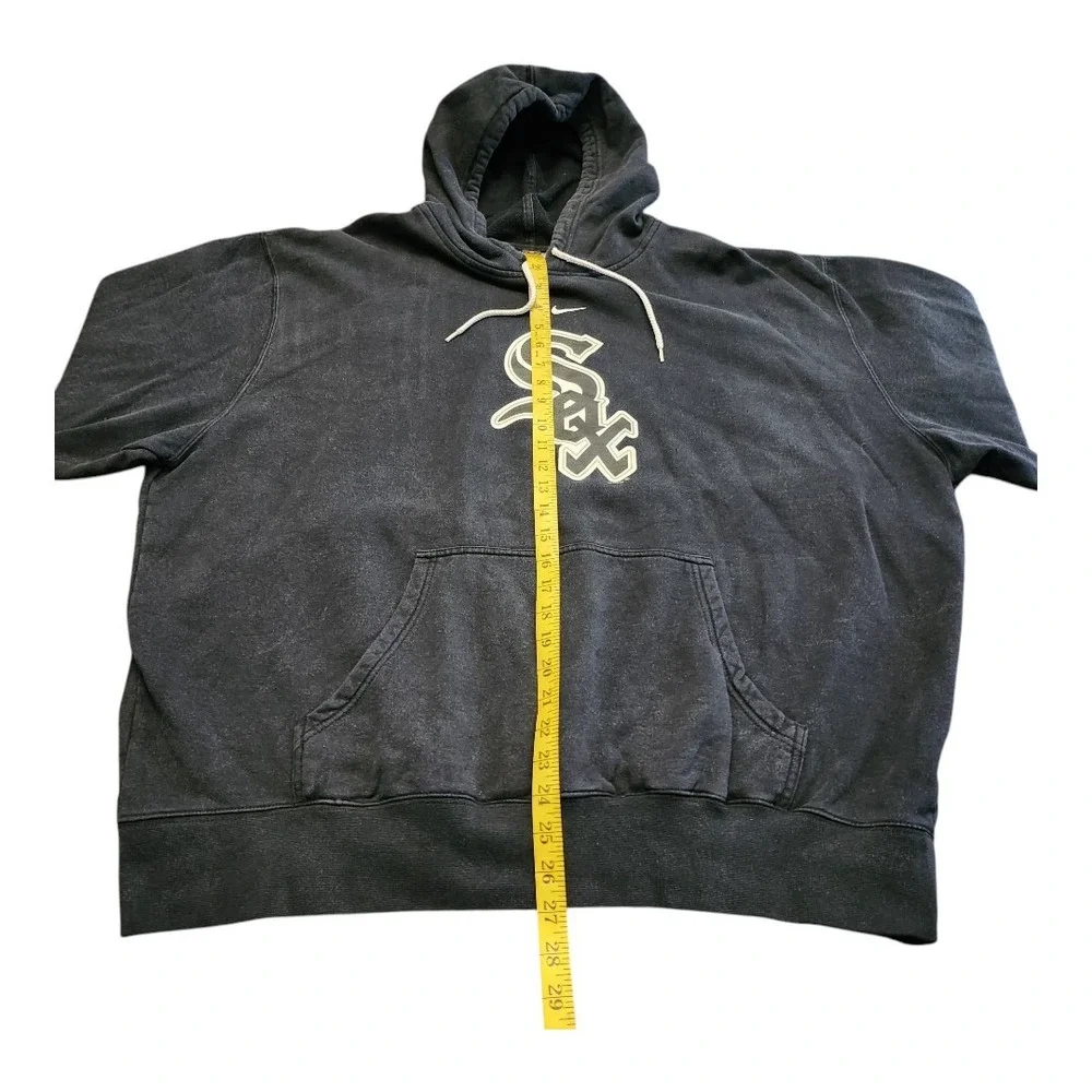 Chicago White Sox Nike Center‎ Swoosh Hoodie Black Sweatshirt XXL Y2K 2000s VTG